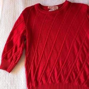 1970s Elizabeth Arden Salon × Agnona Cotton Knit Pullover — Made in Italy — Size